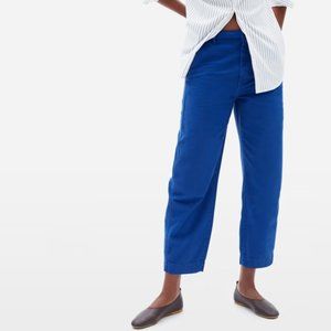 Everlane The Arc Curved-Leg Fit Pant in Blue
